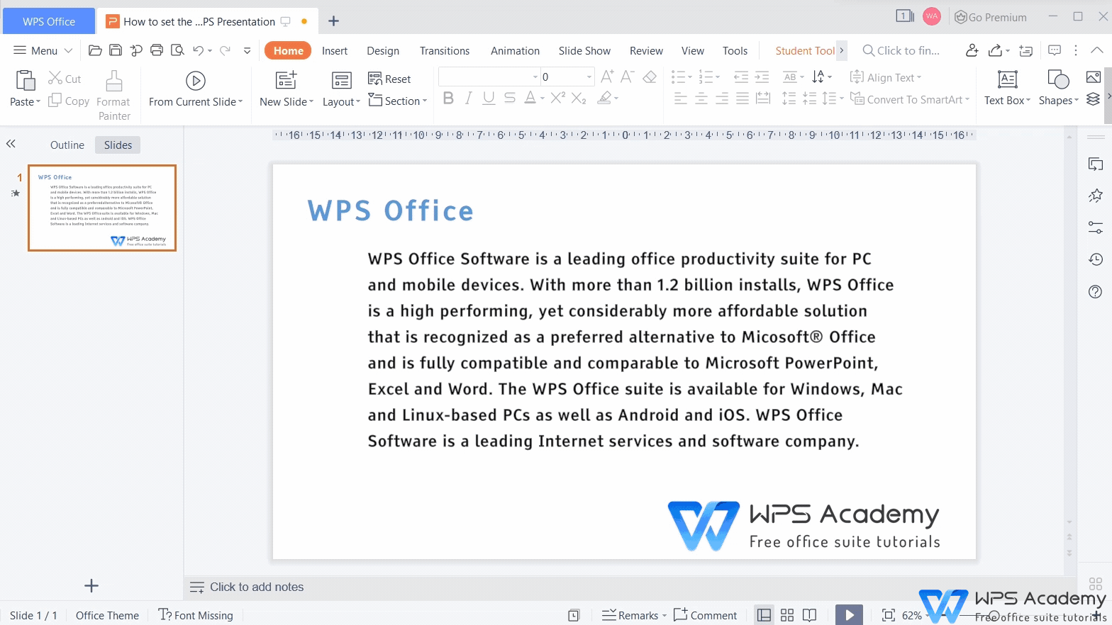 How to set the background in WPS Presentation | WPS Office Academy