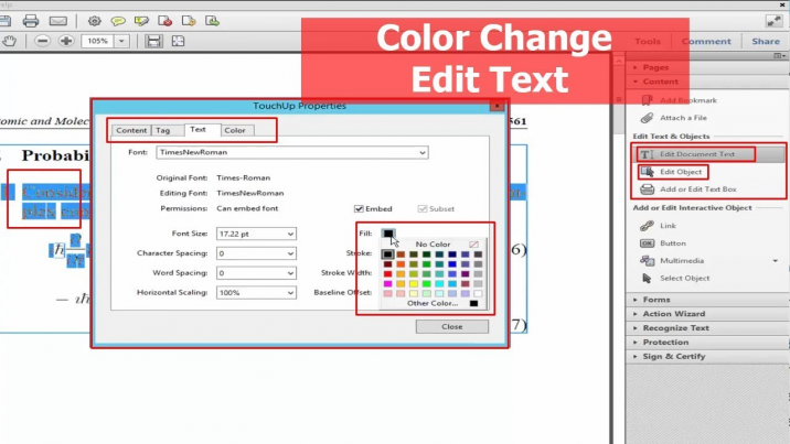 How to Change Text Color in PDF