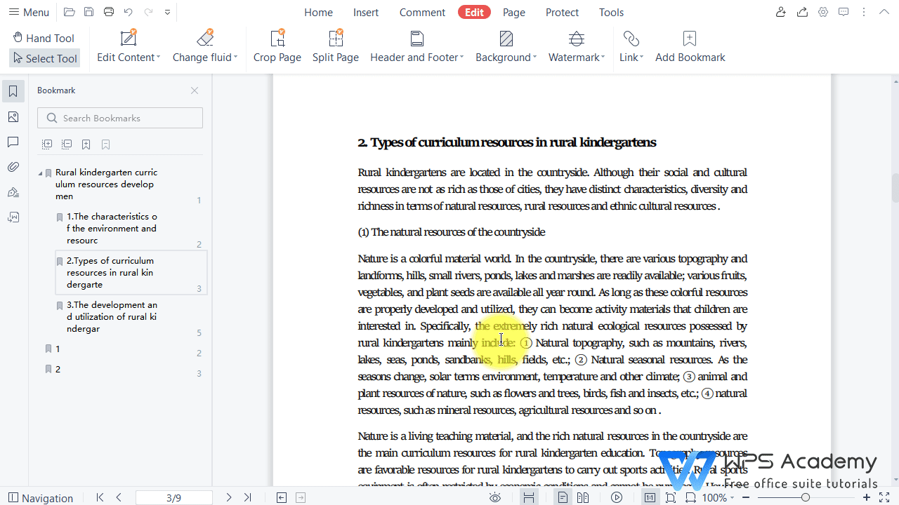 How to use PDF editor to Add Bookmark in WPS Office WPS Office Academy