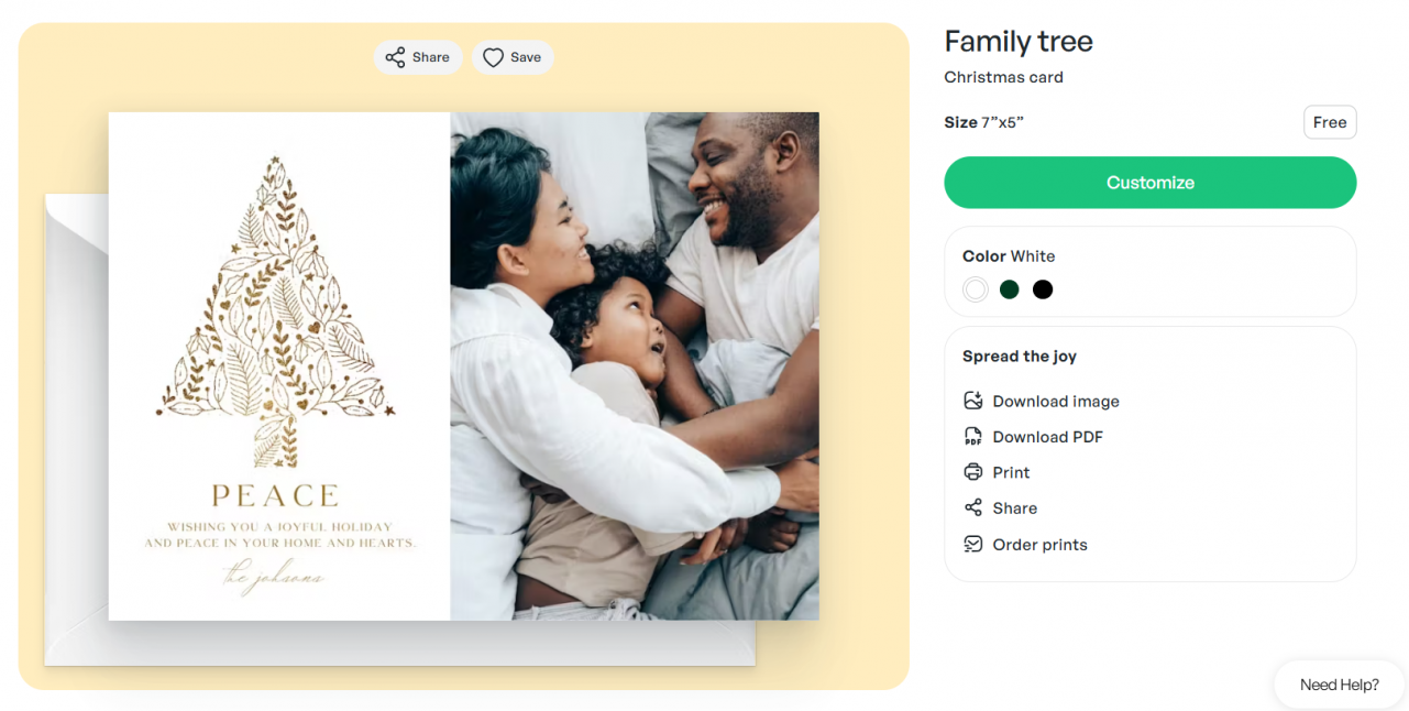 PEACE Family Reunion Invitation Template – Whimsical Tree & Bunting Design