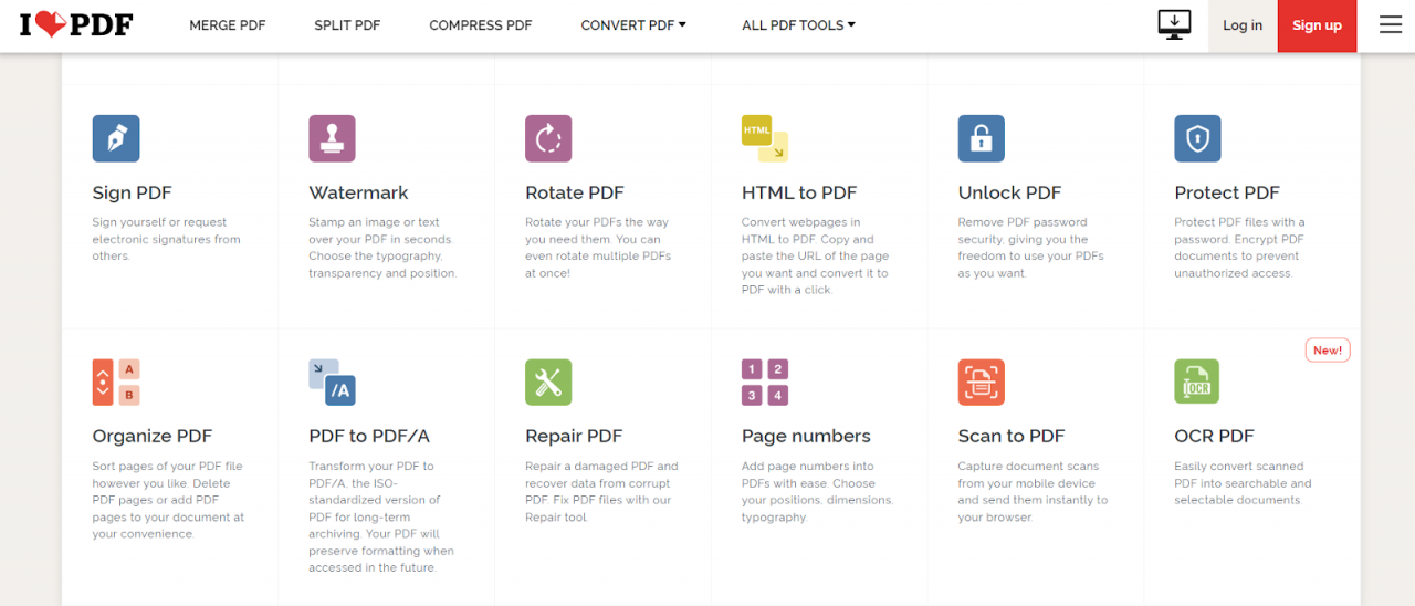 Open ILovePDF