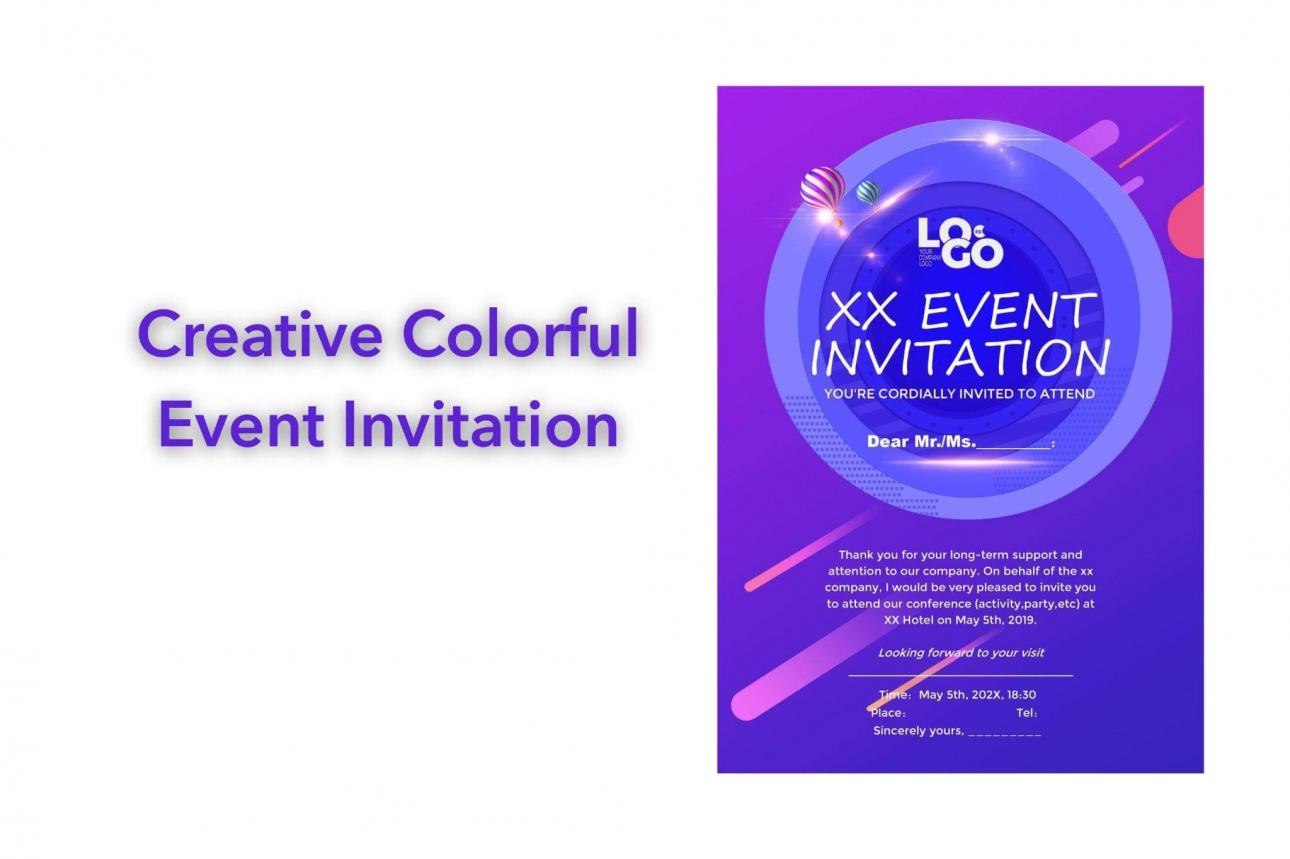 Creative Colorful Event Invitation Template
