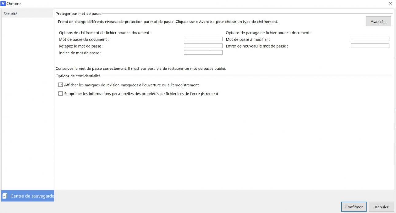 WPS Office Encrypt Document