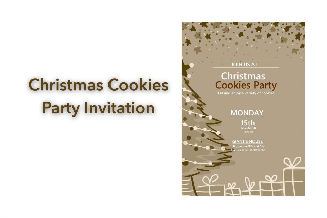 Christmas Cookies Party Invitation Template