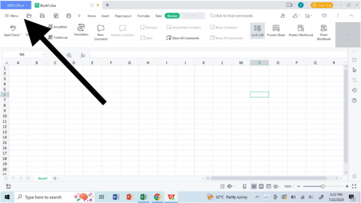WPS Office menu