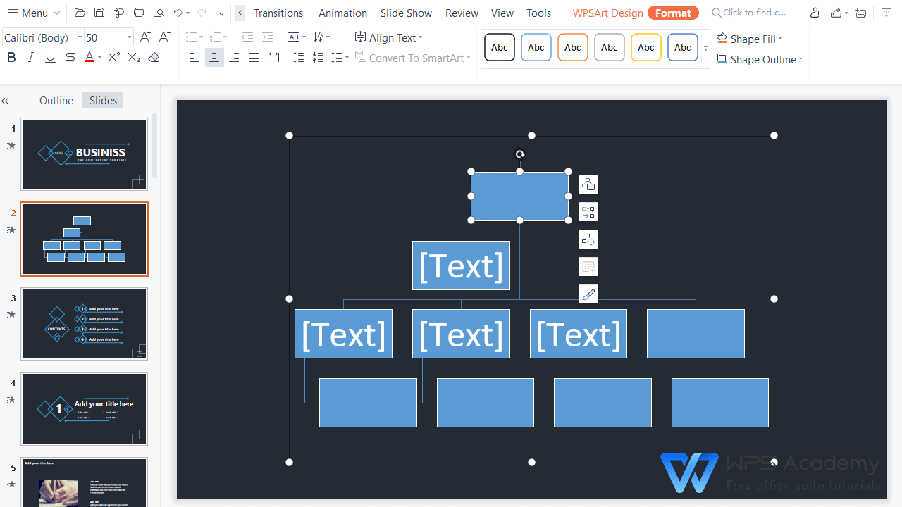 How to create a block diagram in WPS Office PowerPoint? WPS Office