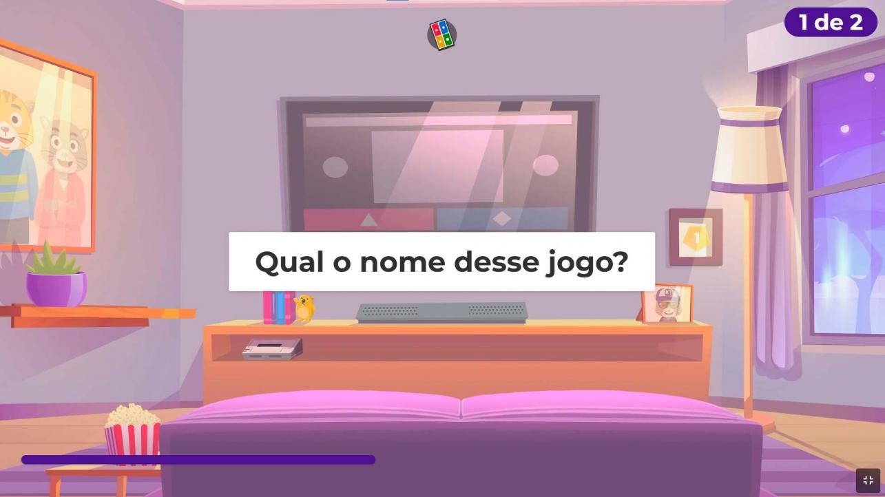 pergunta na tela