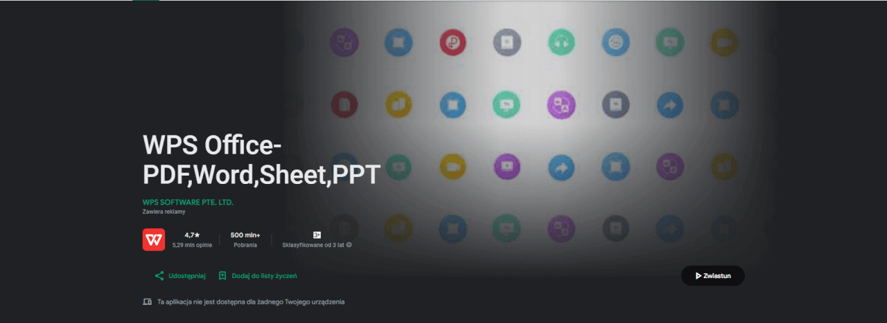 WPS w Google Play Store