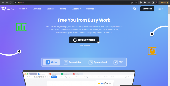 Bahay ng WPS na may mga tab at Pag-download ng Libre