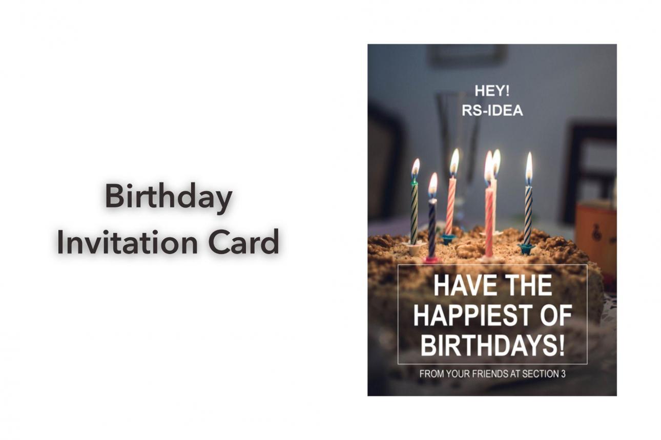 Birthday Invitation Card Template