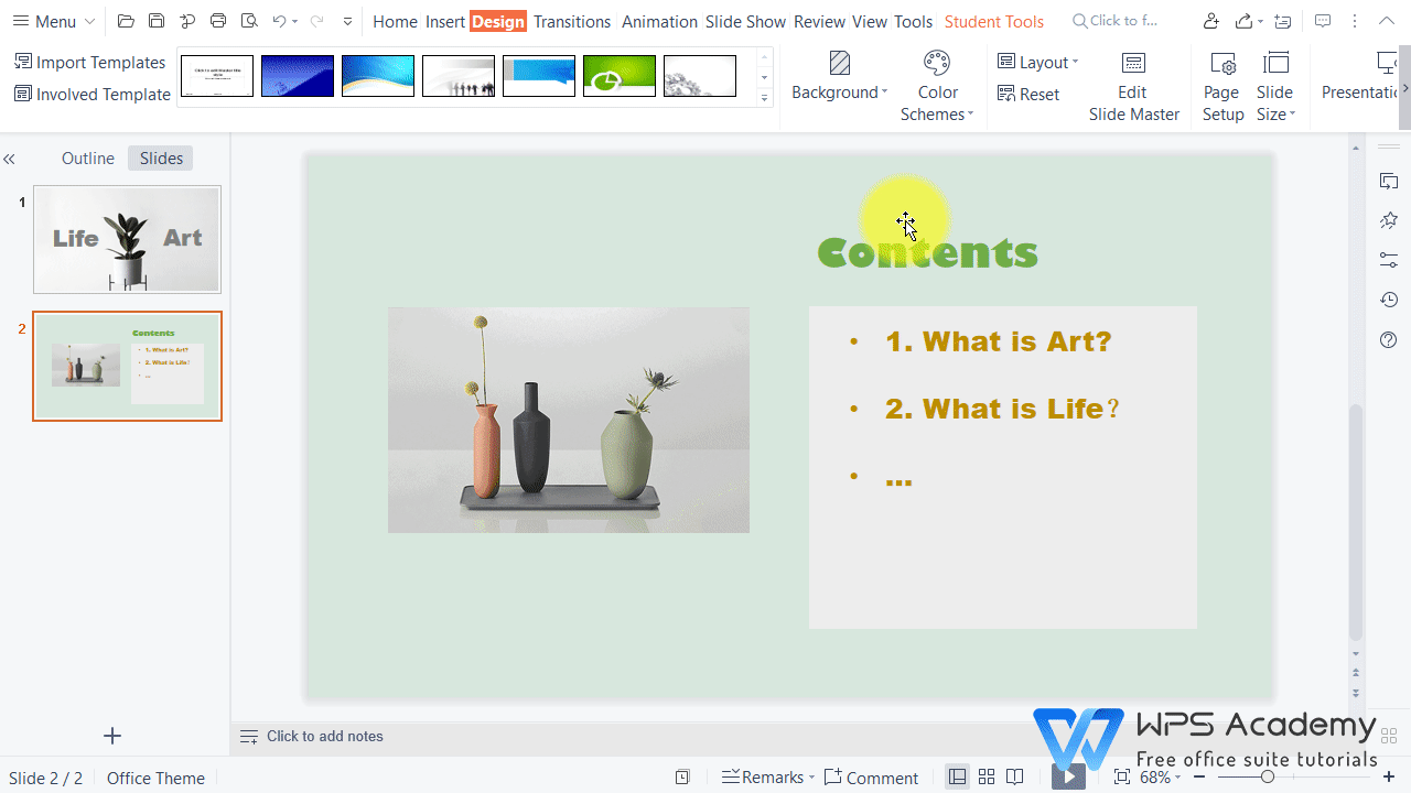 Freely change theme colors in your design in WPS Office PowerPoint | WPS  Office Academy