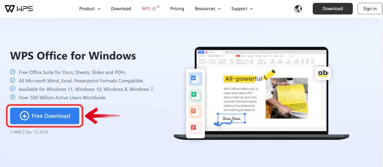 WPS Office Nedladdning