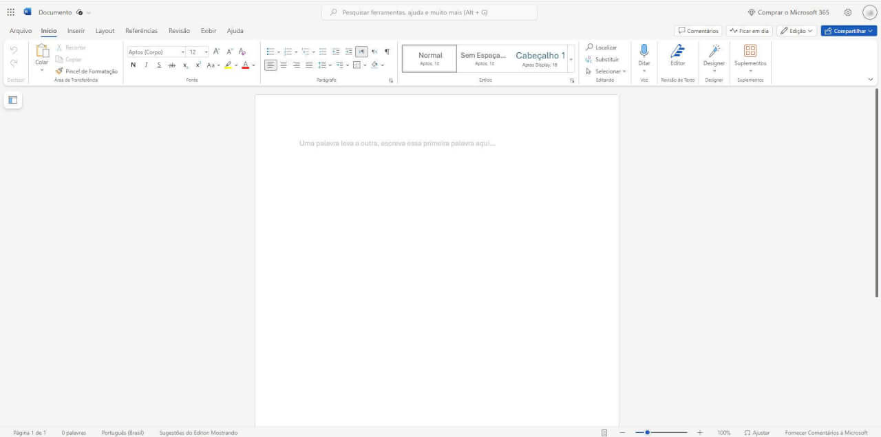 documento do Word Online