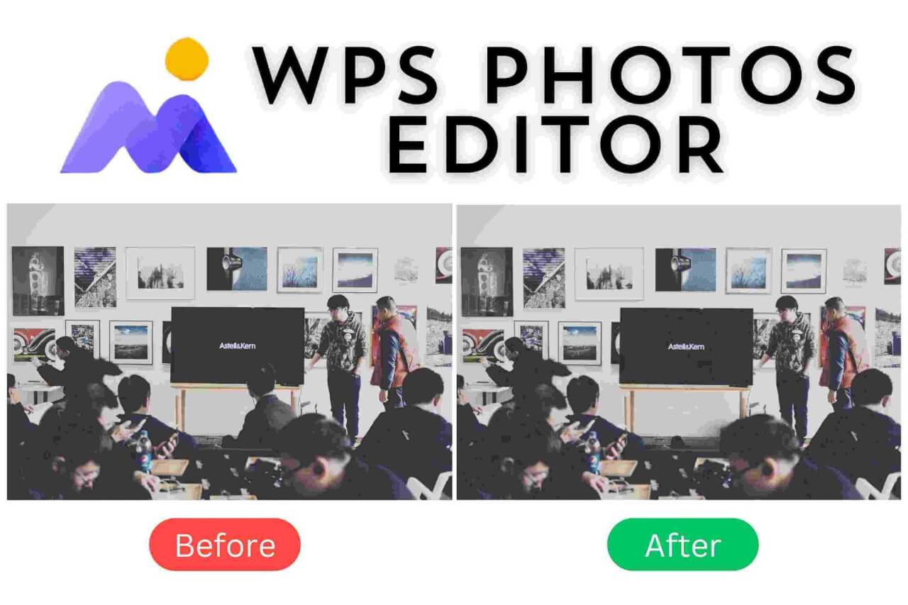 WPS AI 도구를 사용하여 이미지에서 사람을 제거한 전후 모습