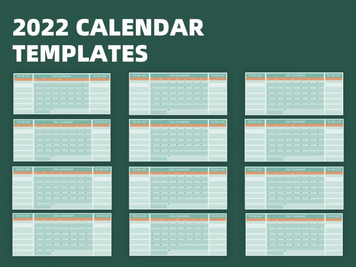 2022 Calendar Templates and Images