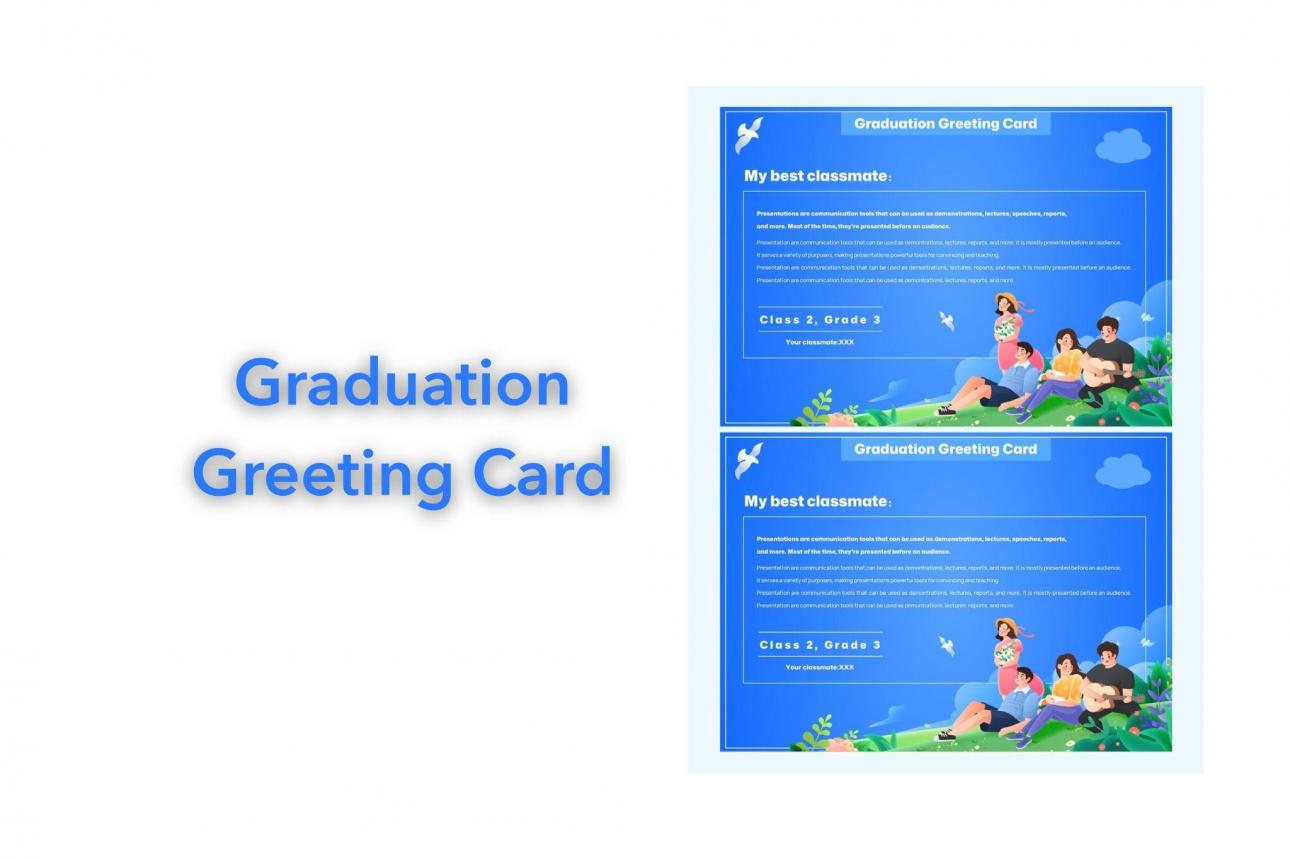 Graduation Greeting Card Template