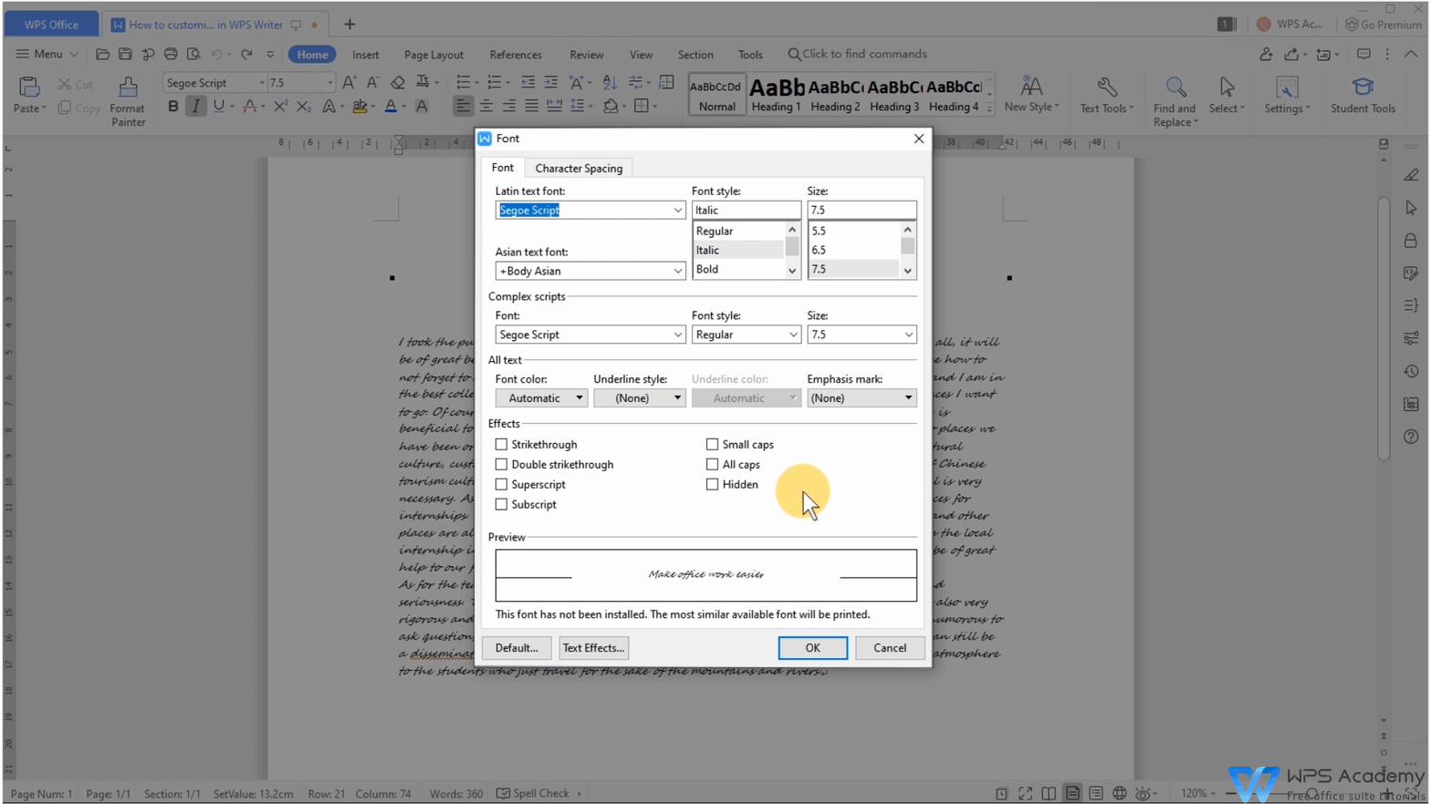 asian layout in mac office 2010