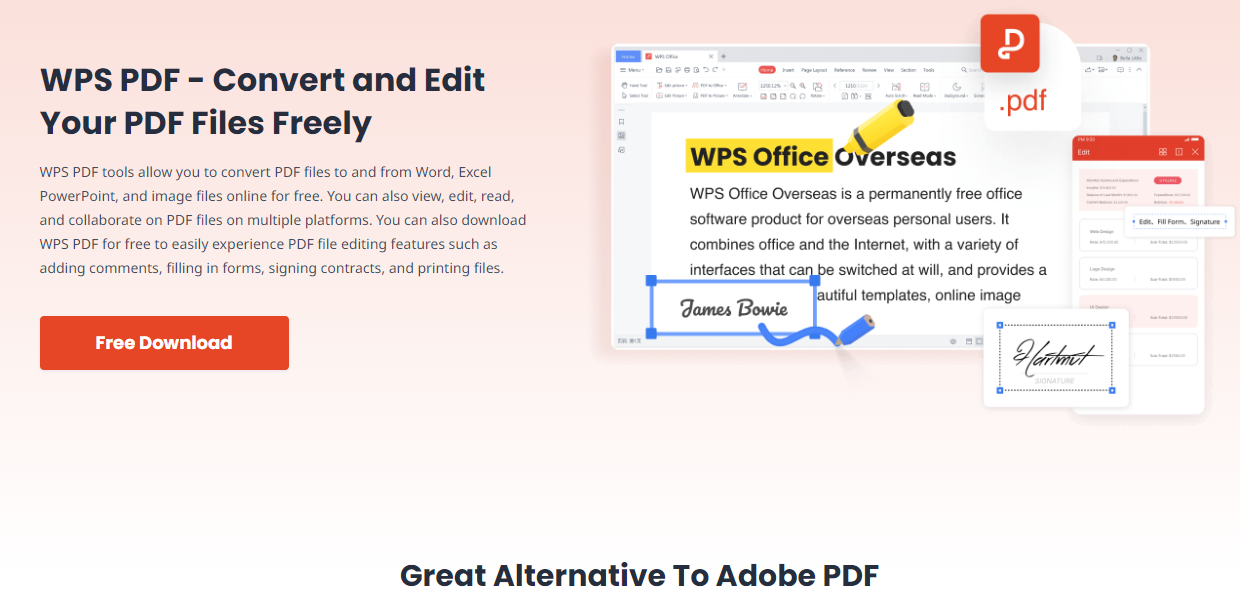 WPS Office PDF Editor