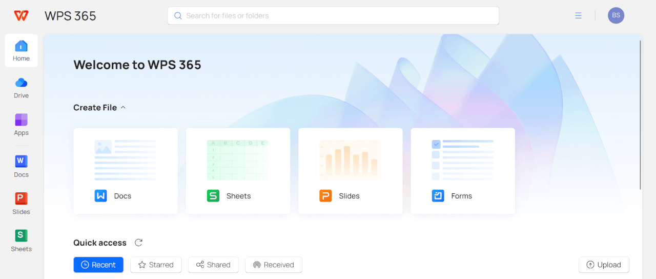 interface do WPS 365