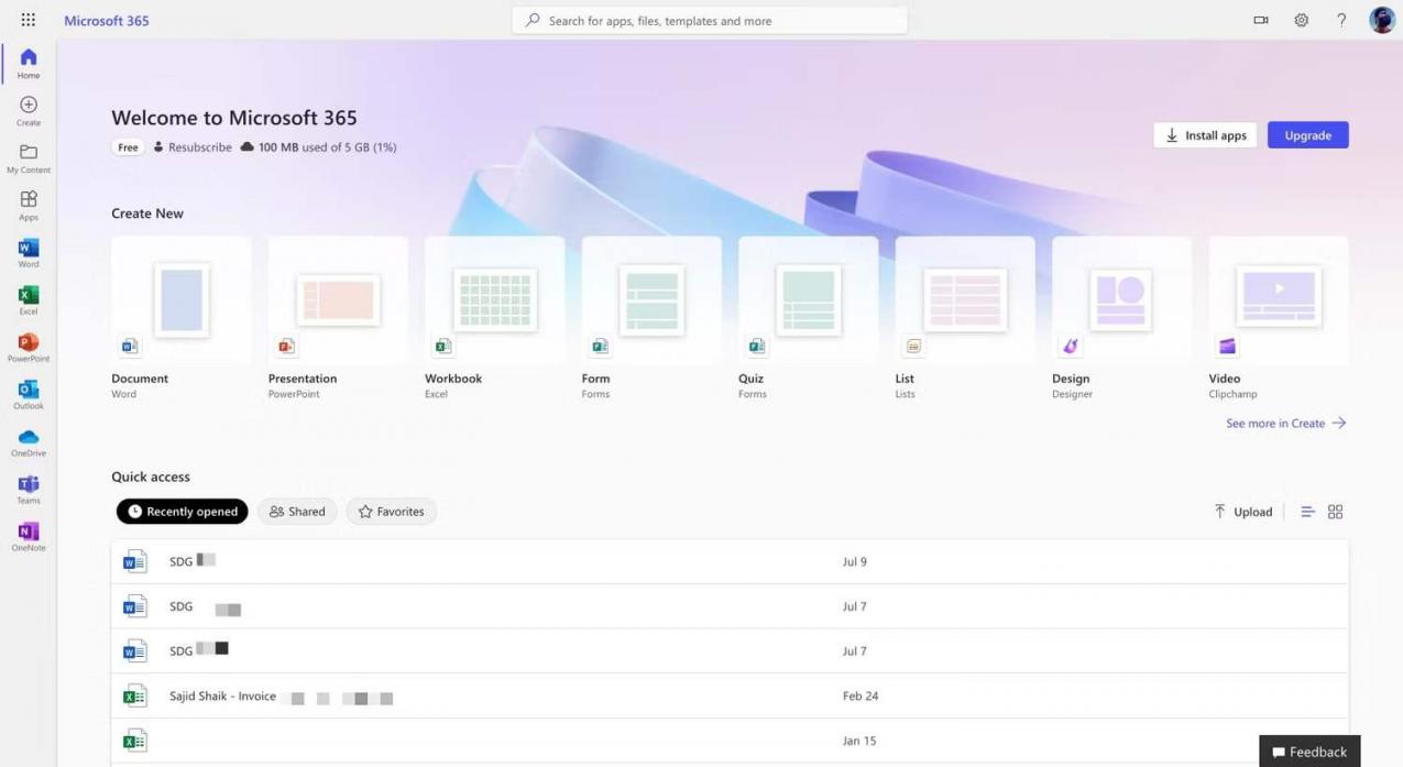 Microsoft 365 Online Mac