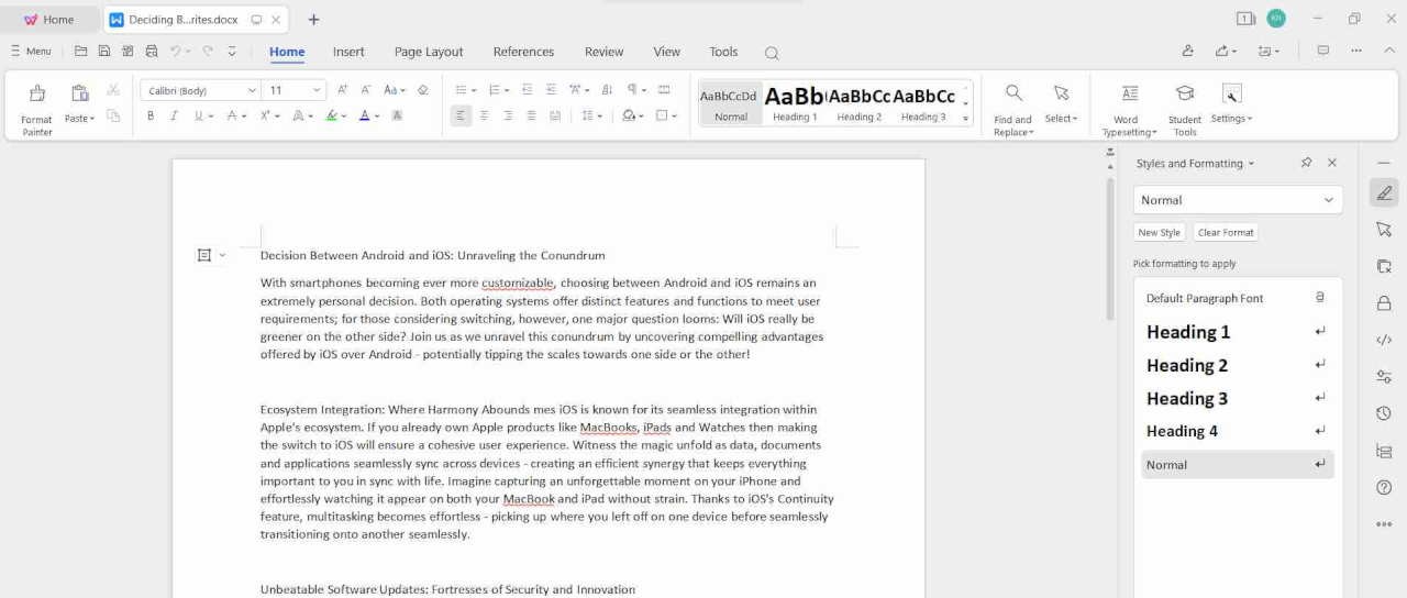 WPS Office Writer