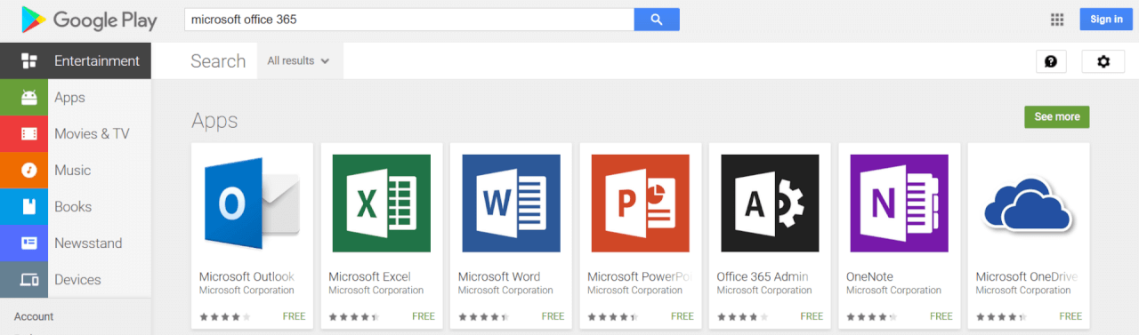 Microsoft Office 應用程式