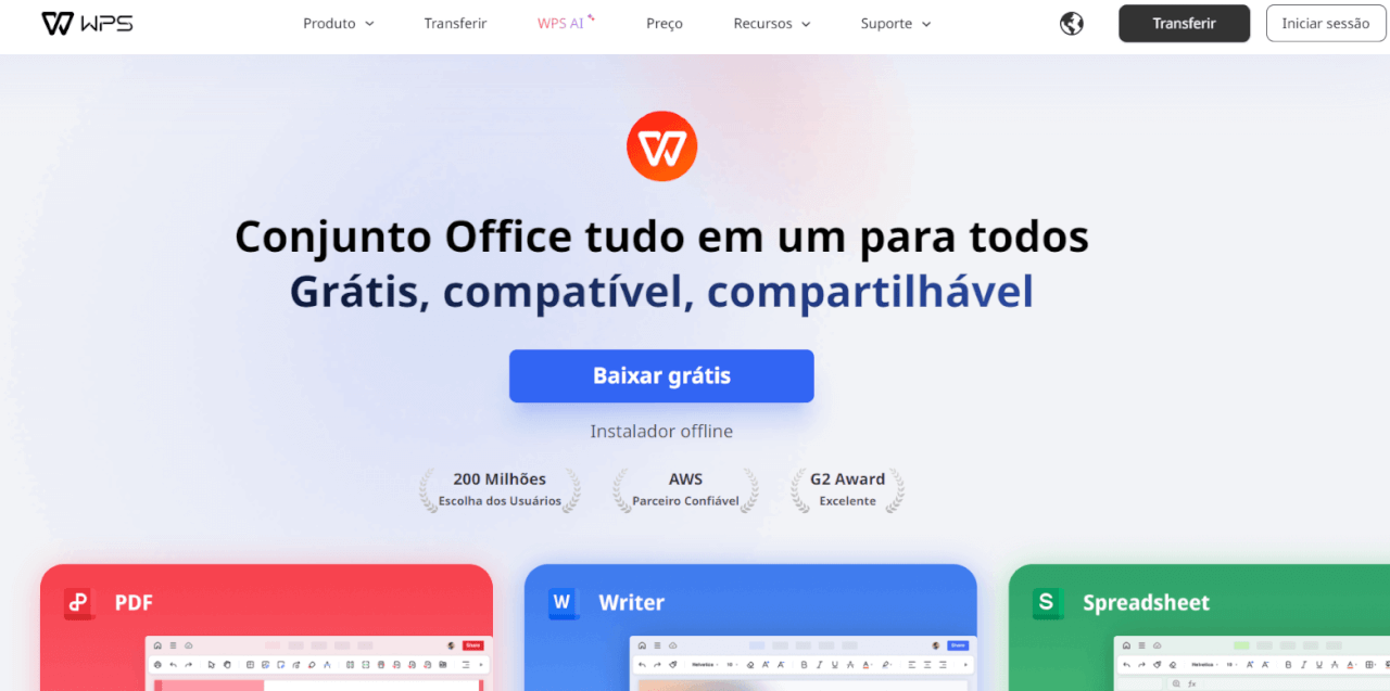O WPS como uma alternativa oficial de escritório no Excel 365
