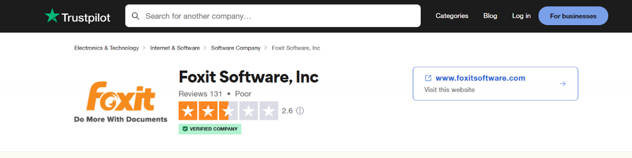 Ratings Foxit