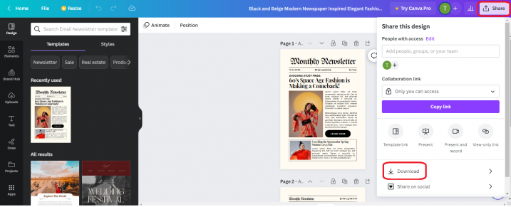 Download do Canva
