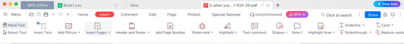 Edit Toolbar