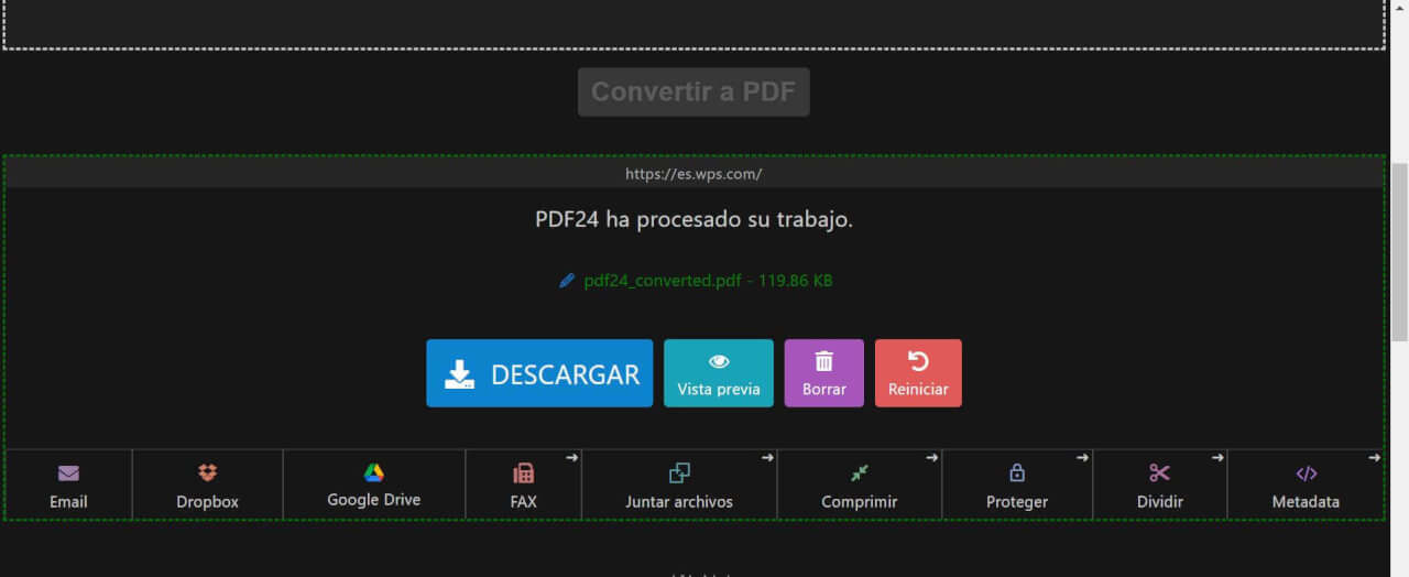 Descargar PDF resultante