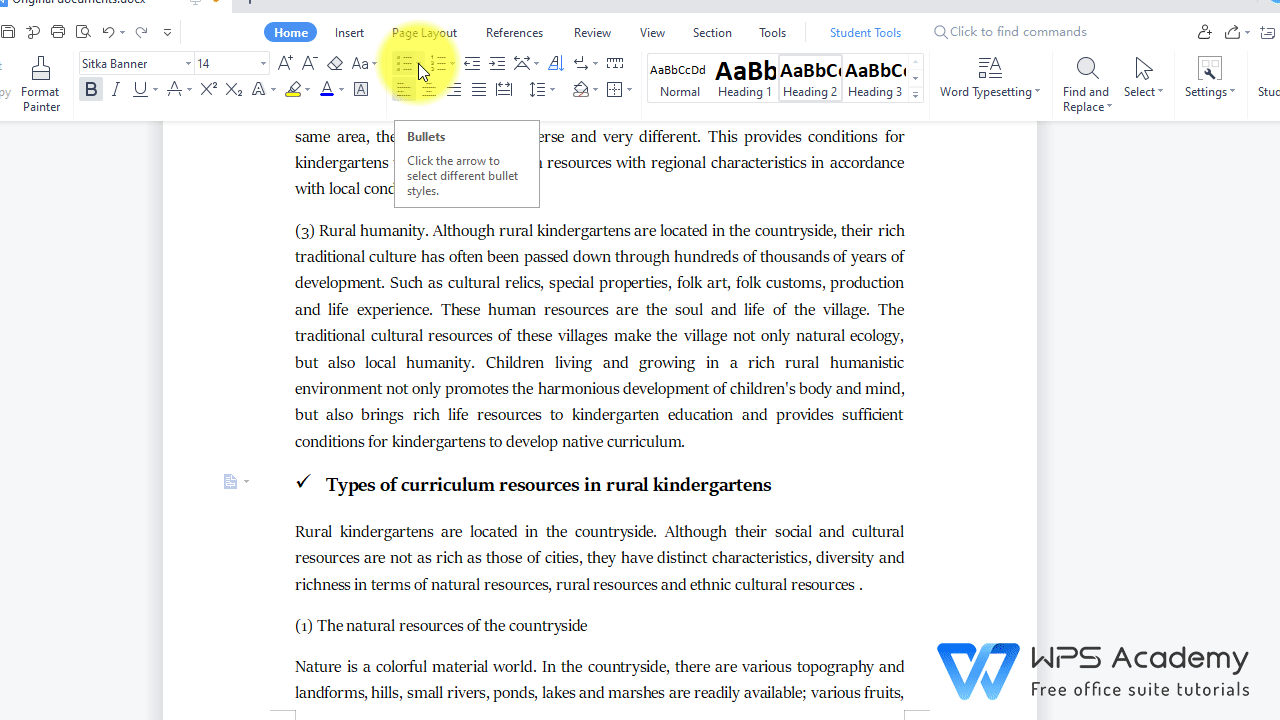 How To Insert Bullets In Word WPS Office Academy