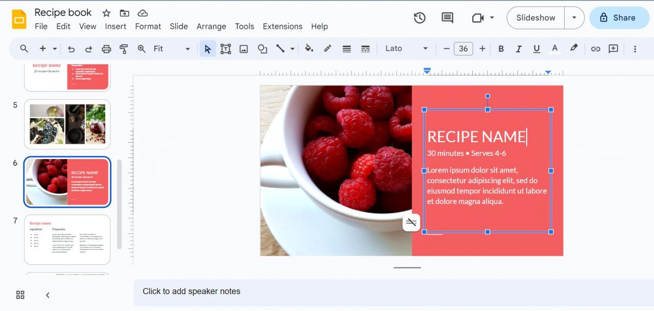 Easy Recipes Collection Book Powerpoint Template and Google Slides