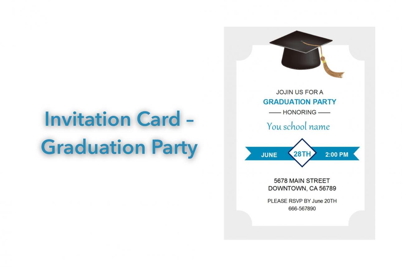 Invitation Card – Graduation Party Template
