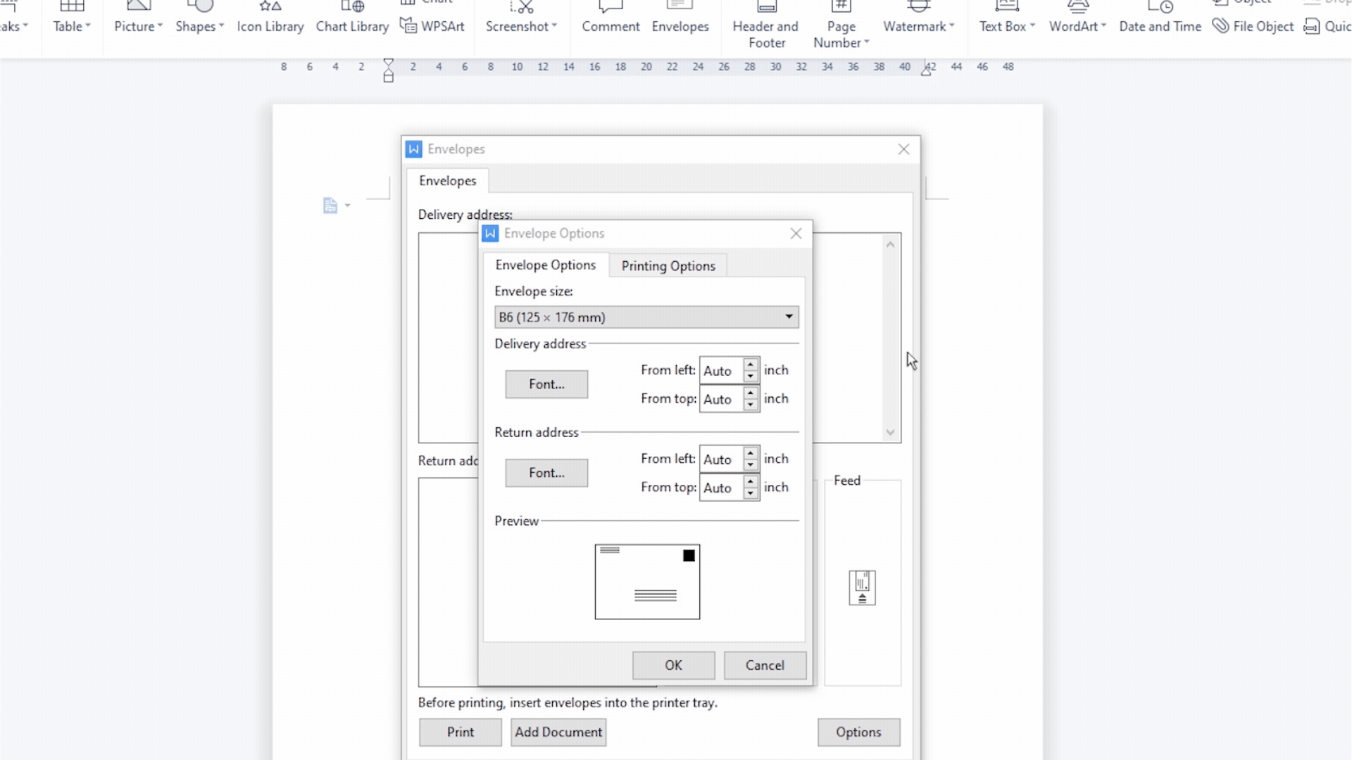 How to insert envelopes in WPS Writer | WPS Office Academy