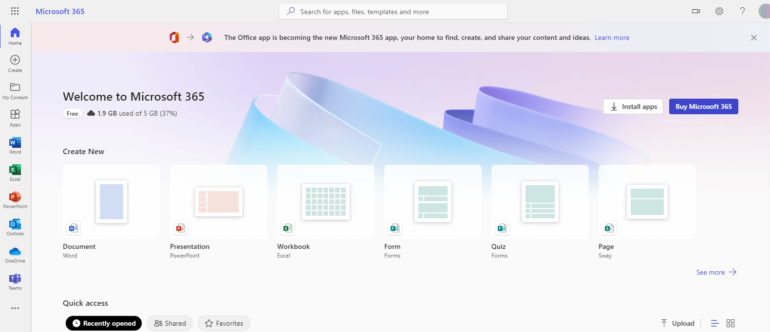 microsoft 365 home screen.png