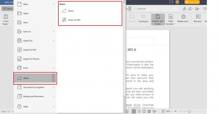 Share a Word document