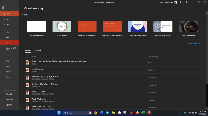 save Microsoft PowerPoint