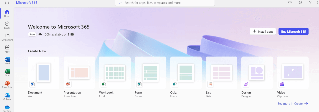 Office 365 Home Page