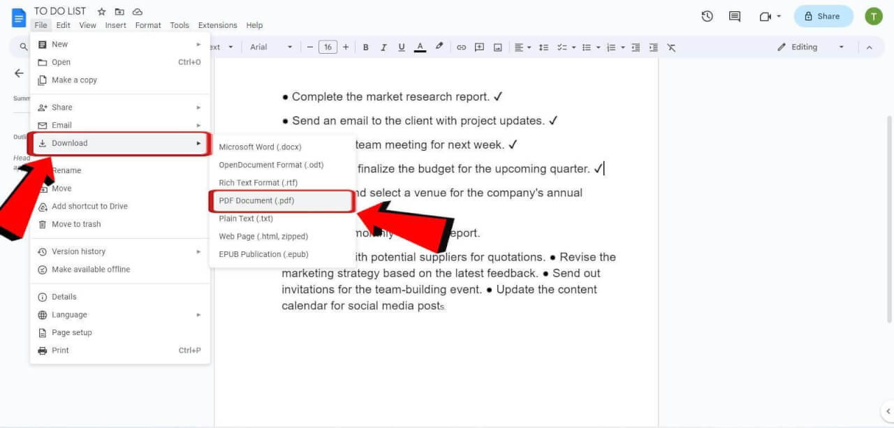 Google Drive Download PDF