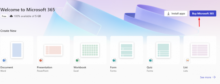 Microsoft Office 365-Abonnementfenster