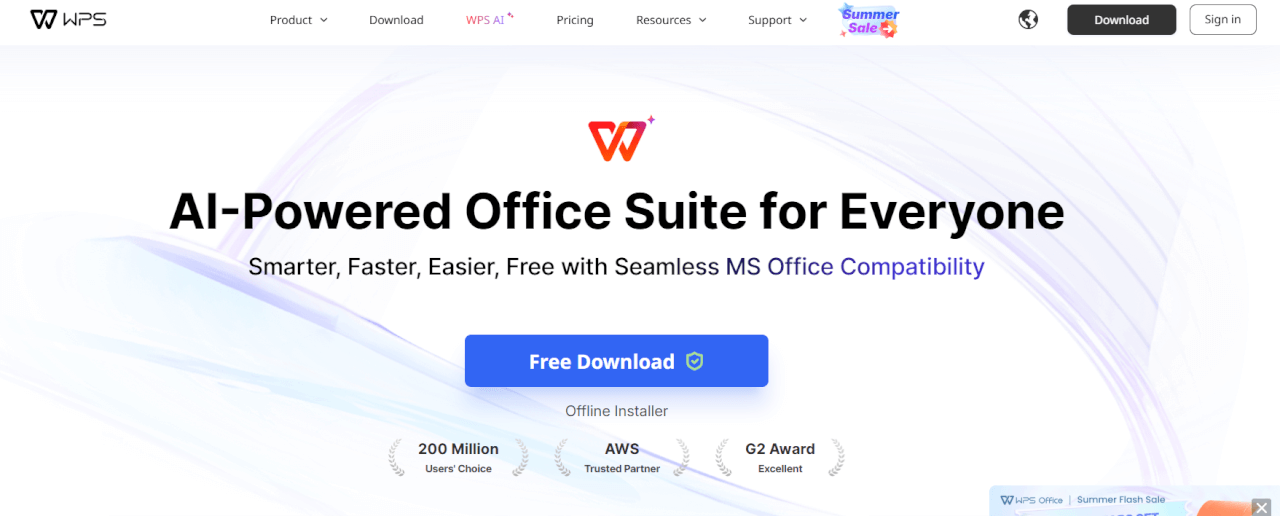 WPS Office download for Samsung touchscreen laptops