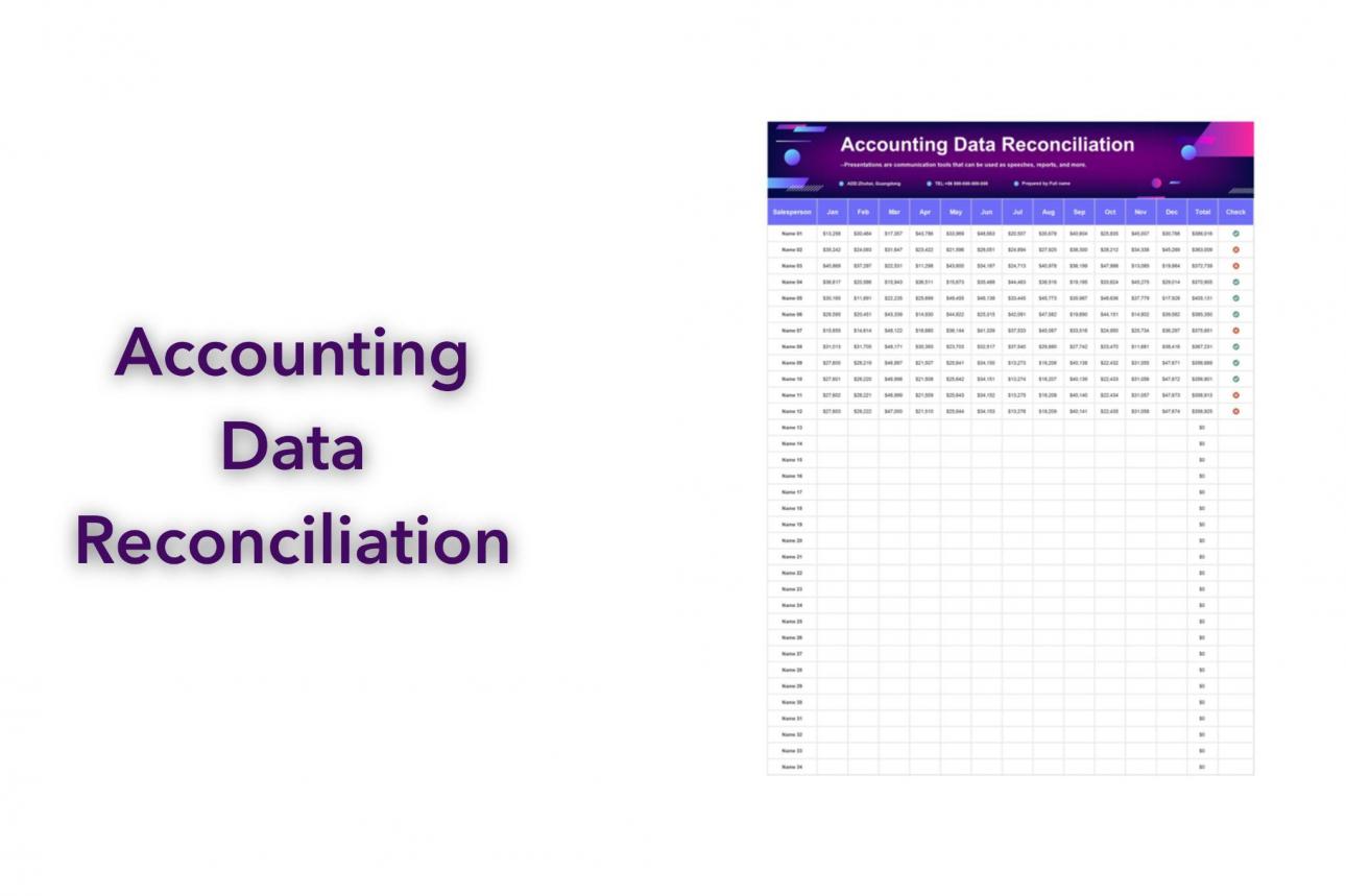 Accounting Data Reconciliation Template