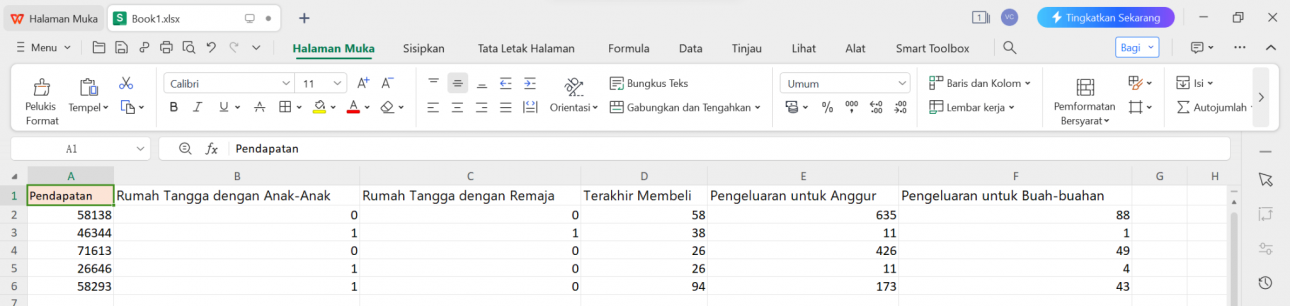 Format sel WPS Spreadsheet