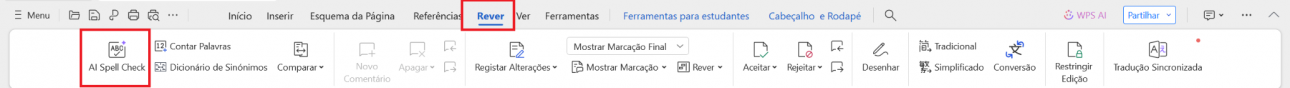 Recurso de Verificação Ortográfica do WPS AI