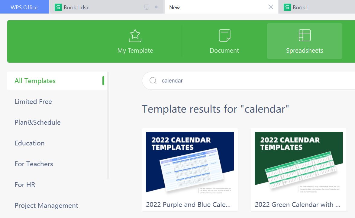 How to add a calendar template in Excel with drop-down list (2022 Free  Templates) | WPS Office Academy