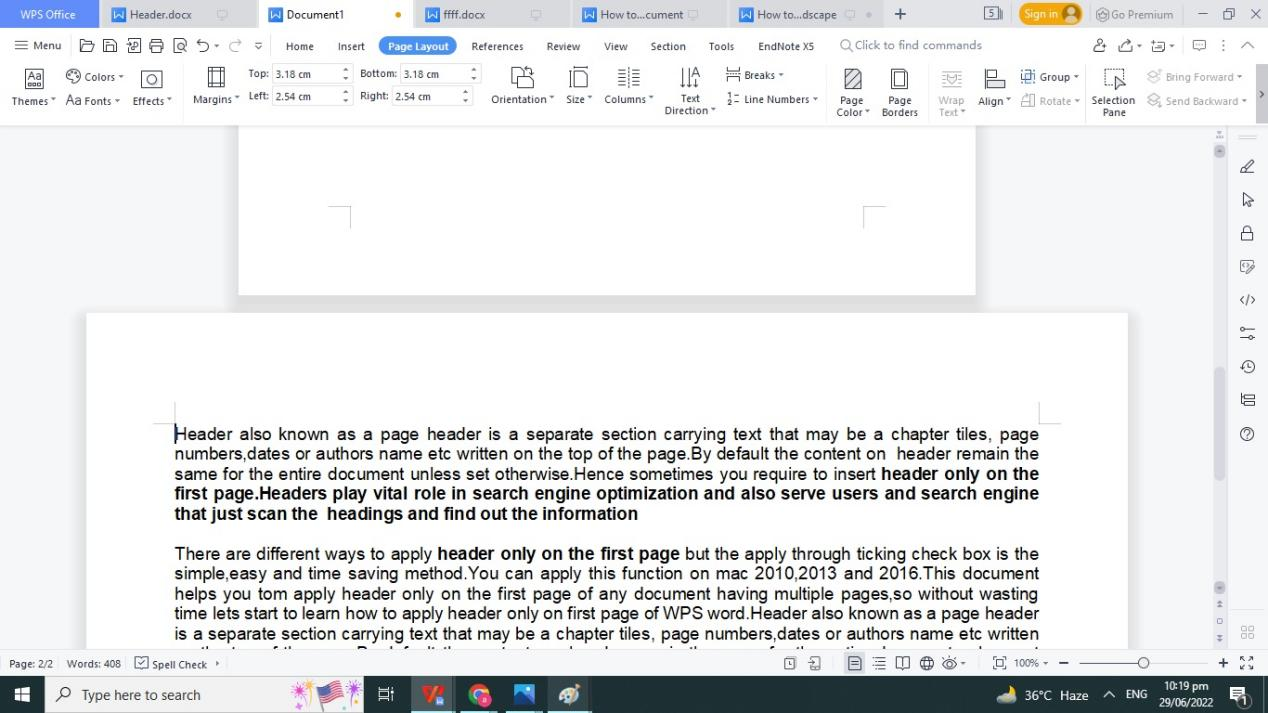 How to make one page landscape in WPS word document | WPS Office Academy