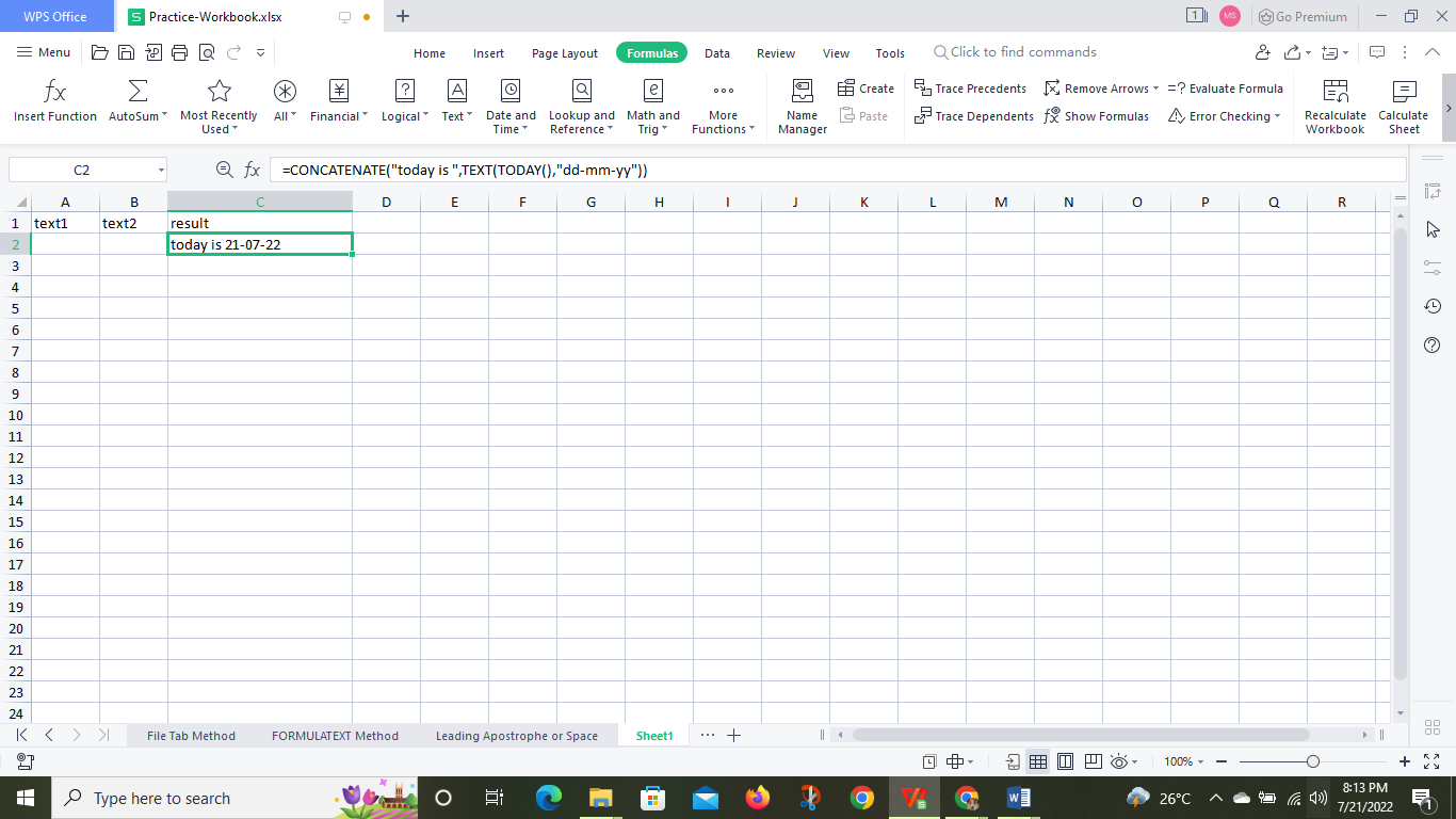 Ways to combine text in Excel WPS Office Academy