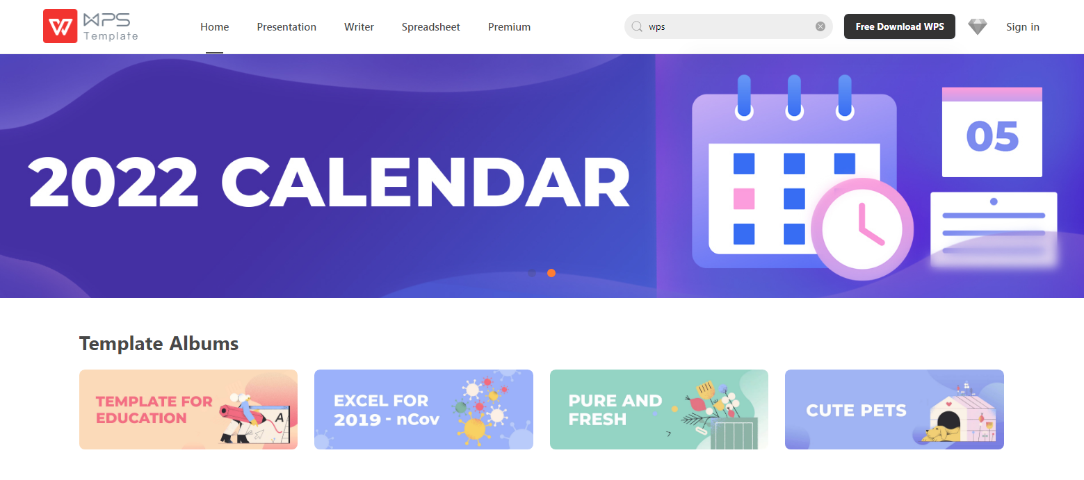 Excel Calendar Template for 2022 | WPS Office Academy