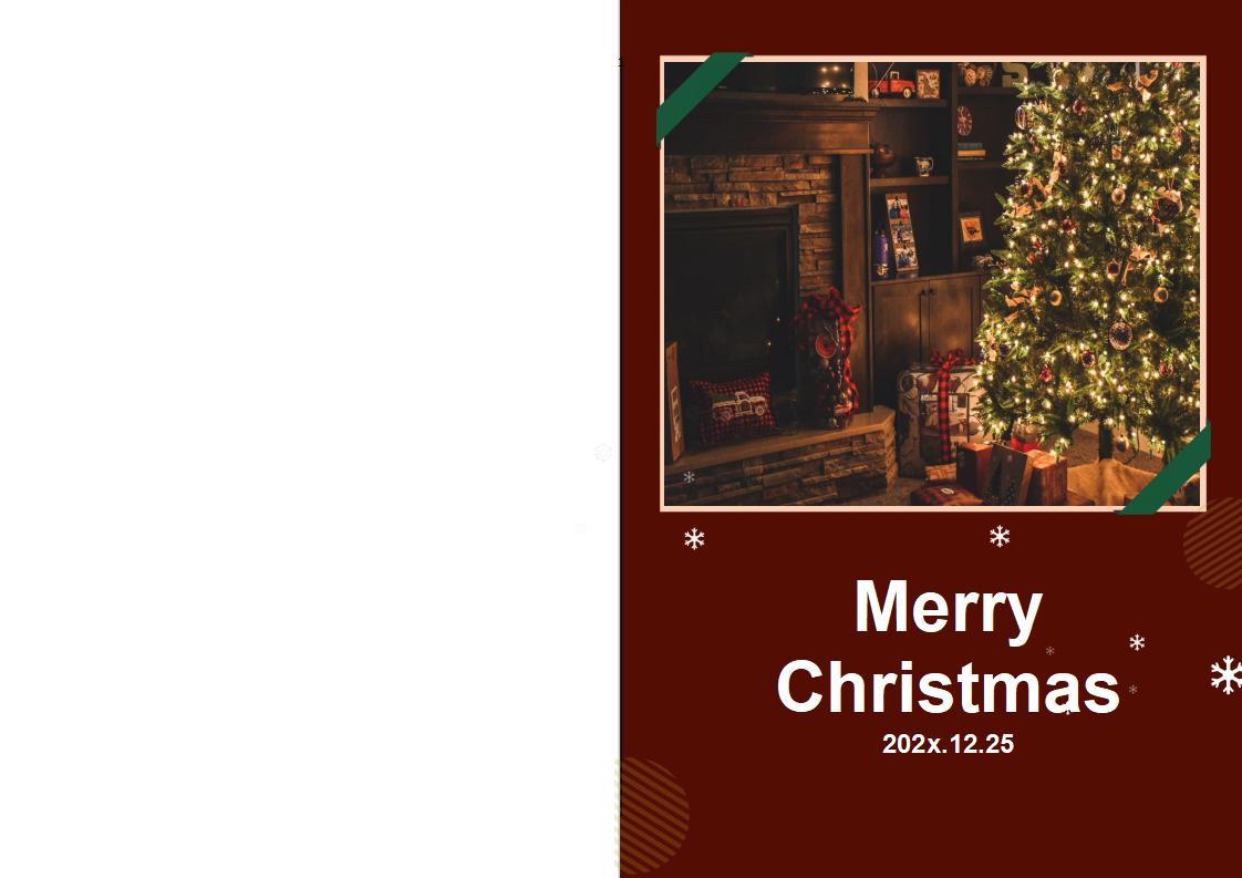 Green Red Creative Christmas Card